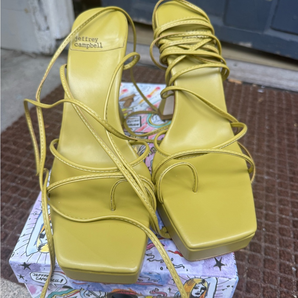 Jeffrey Campbell primadonna chartreuse Strappy Sandals